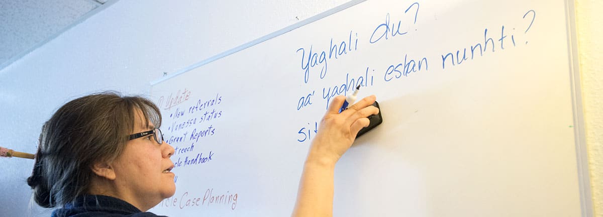 Writing native language on whiteboard