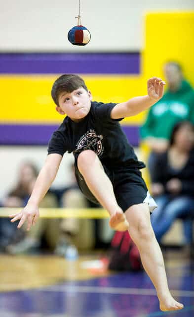 William Wilson competes in the one-foot high kick