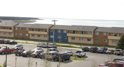 The Kenaitze Indian Tribe's new apartment building sits across the street from the Dena'ina Wellness Center in the heart of Old Town Kenai.