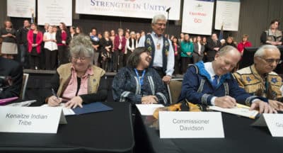 Signing the Alaska Tribal Child Welfare Compact