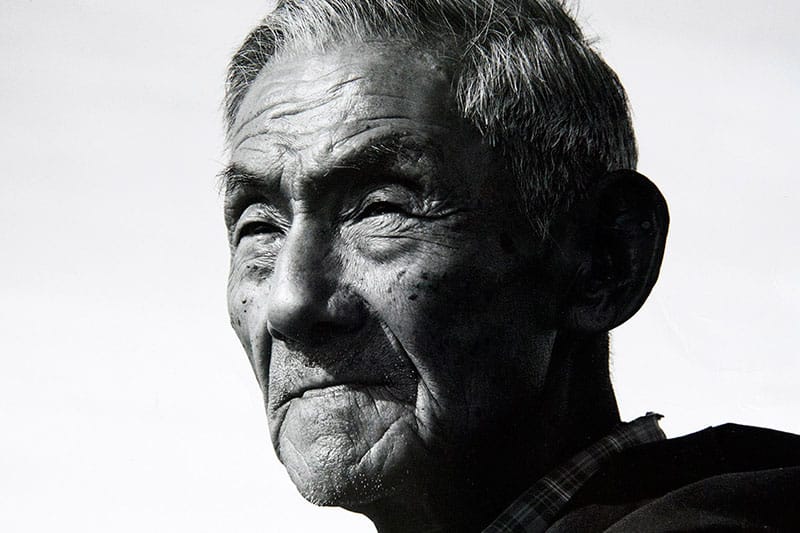 Peter Kalifornsky (1911-1993) helped create a written version of the Outer Inlet dialect of the Dena'ina language and brought many Dena'ina stories to the printed pag